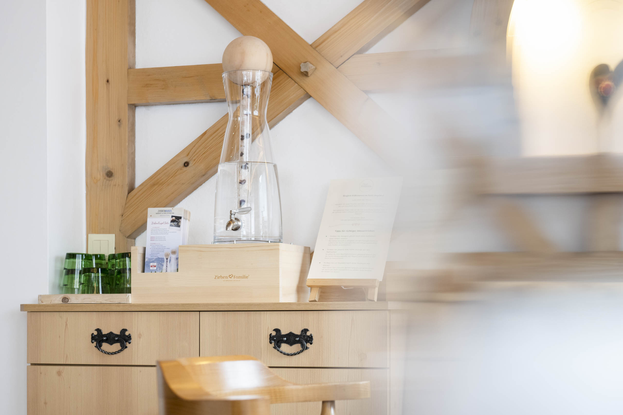 Refreshment corner at Hotel Angelika