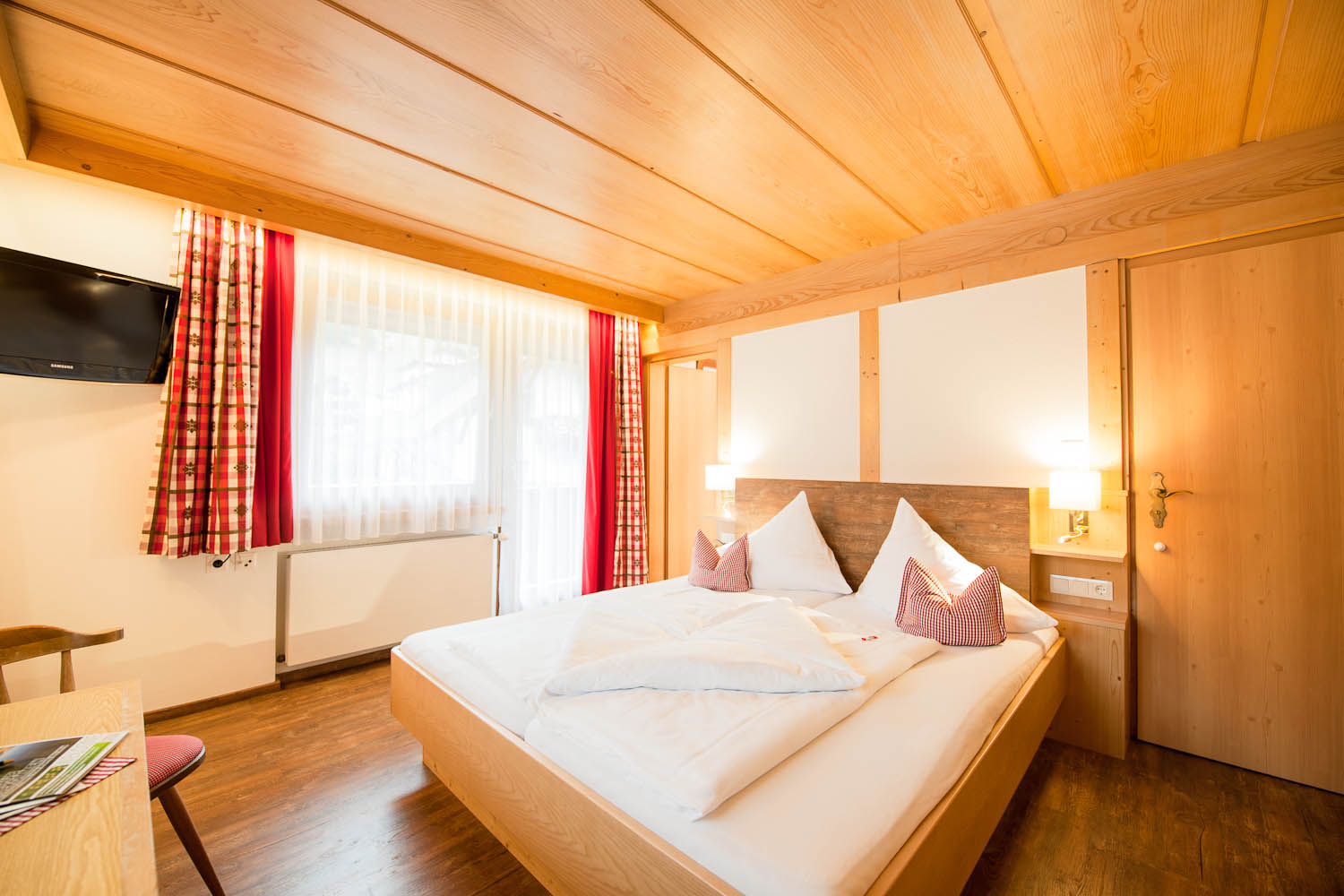 Double bed at Hotel Angelika